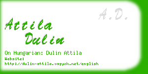 attila dulin business card